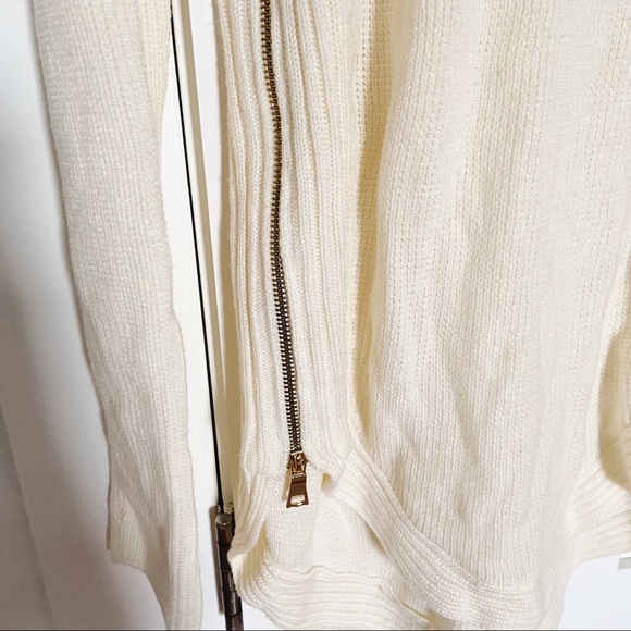 INC Gold Zipper Accent Sweater - Picture 2 of 3